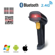 Lecteur de codes à barres Portable 1D 2D QR bluetooth lecteur de codes à barres Portable sans fil CCD laser de poche pour ordinateur smartphone(China)