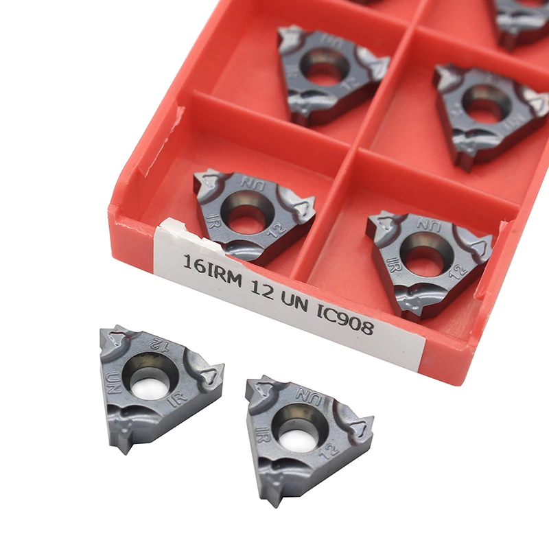 

16IRM 12 UN IC908 10pcs Carbide Inserts 16IRM 12 UN IC908 Plate CNC Threaded Blade Lathe Cutter Tool Turning Tools