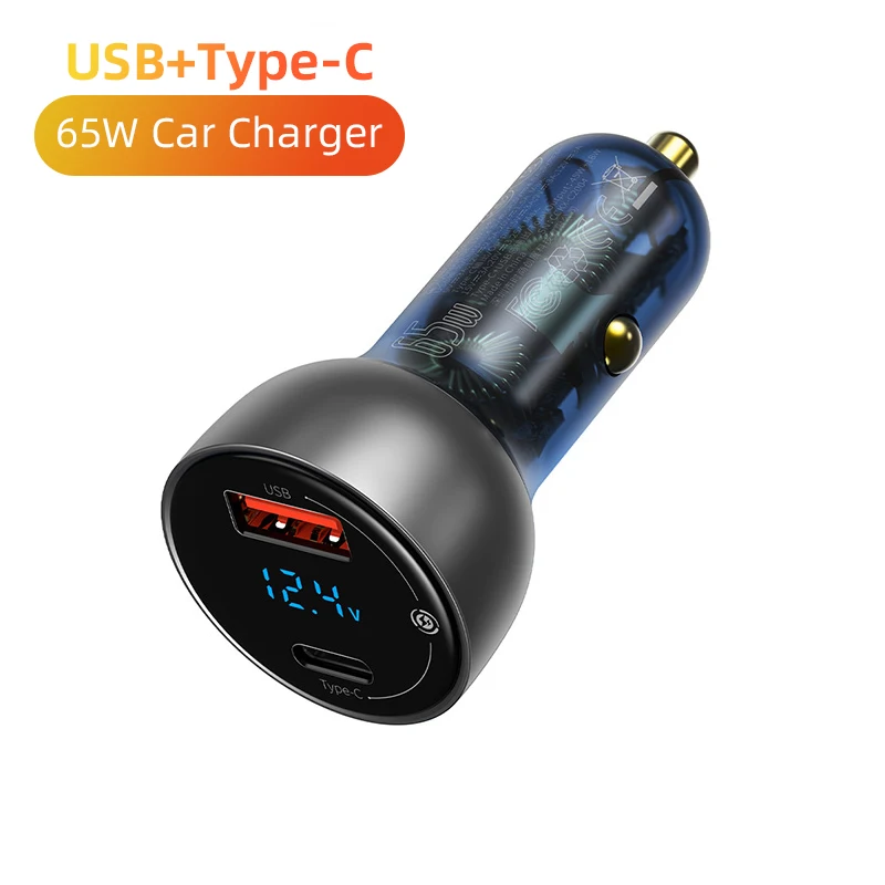 65w fast charger Baseus USB Car Charger 65W PD Fast Charger Charging Quick Charge 4.0 QC 3.0 Type C Charger For iPhone 12 Xiaomi Samsung MacBook phone charger Chargers