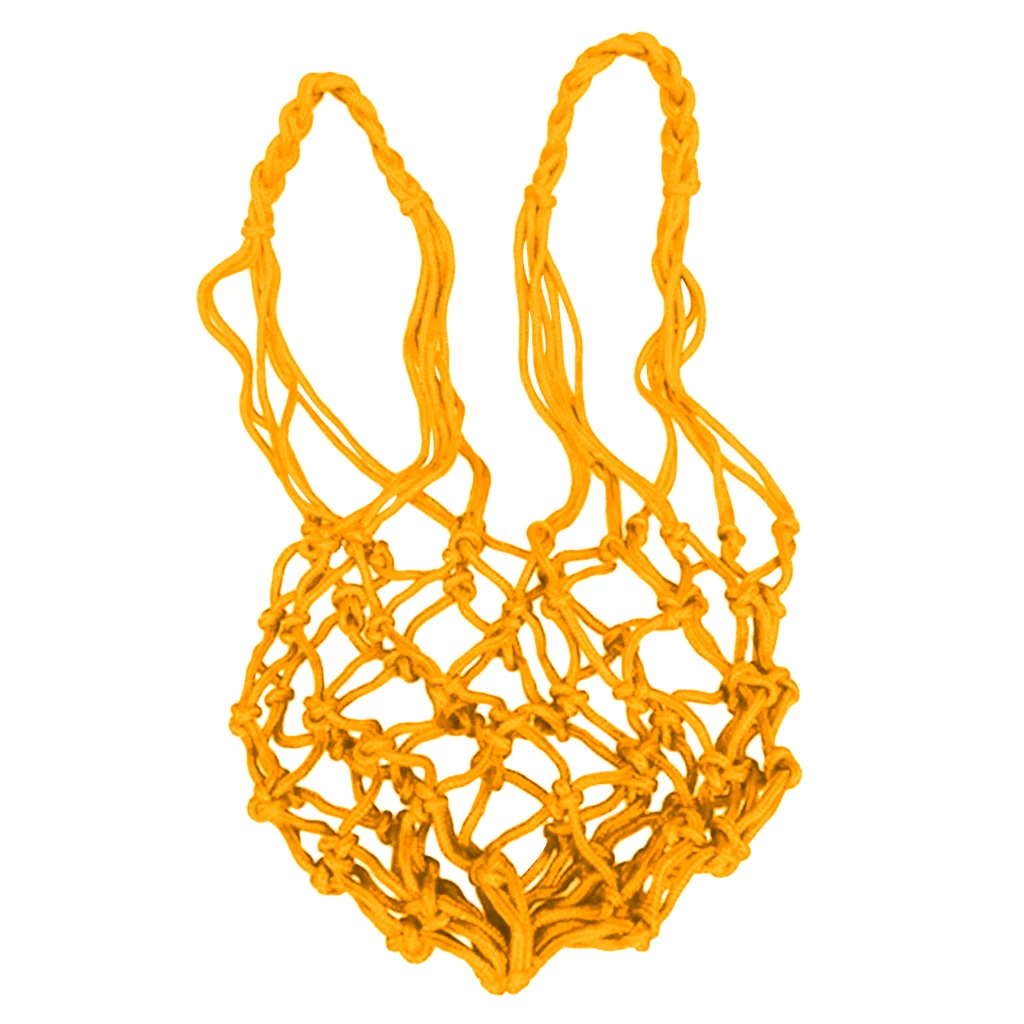 Heavy Duty Nylon Ball Carry Net Bag Single Mesh Ball Carrier Holder for Volleyball Basketball Football