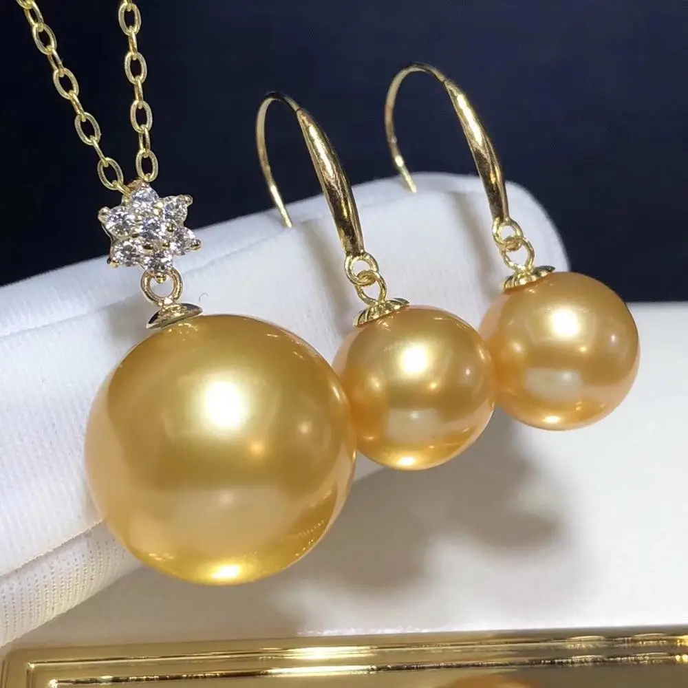 買う安い D316 ファインジュエリーセットナチュラル 8 13 ミリメートル淡水黄金エジソン真珠女性の女性誕生日プレゼント 卸価格で販売 Signature Johaness Com
