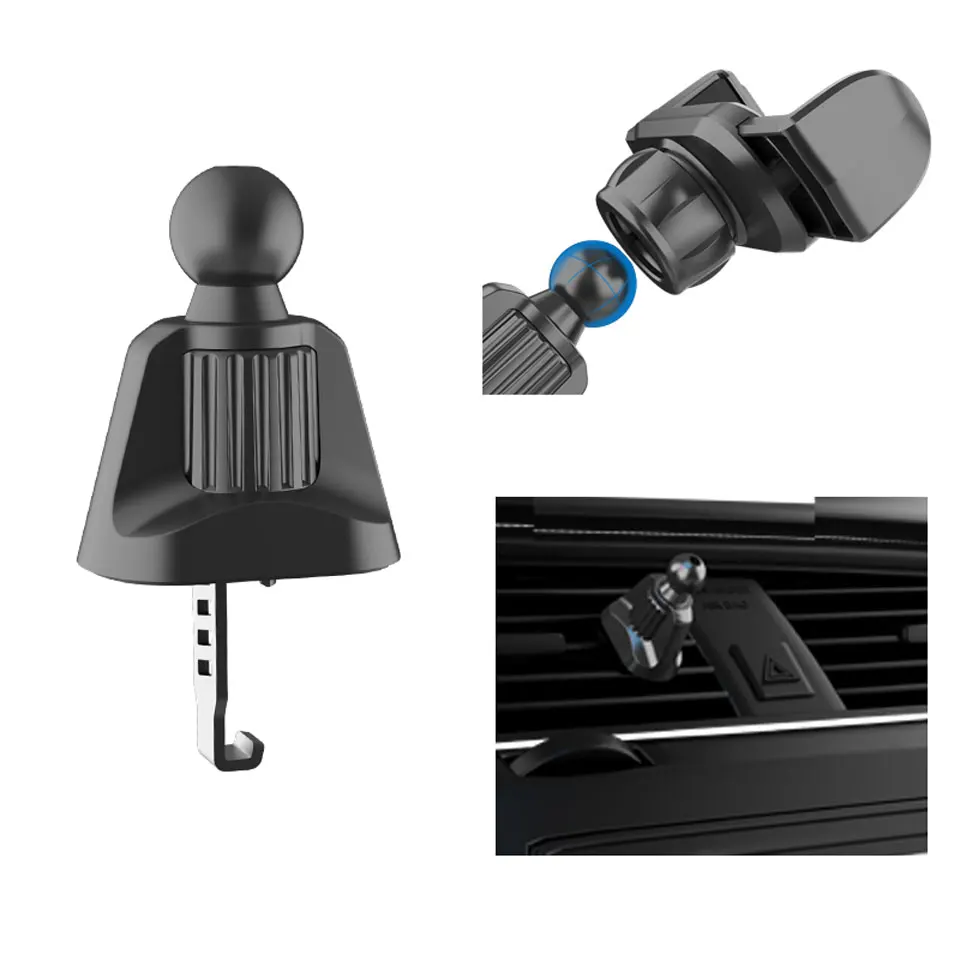 Clip para salida de aire de coche, adaptador de cabeza de bola de 17mm, soporte magnético, soporte Universal, abrazadera Gravedad de cargador de coche