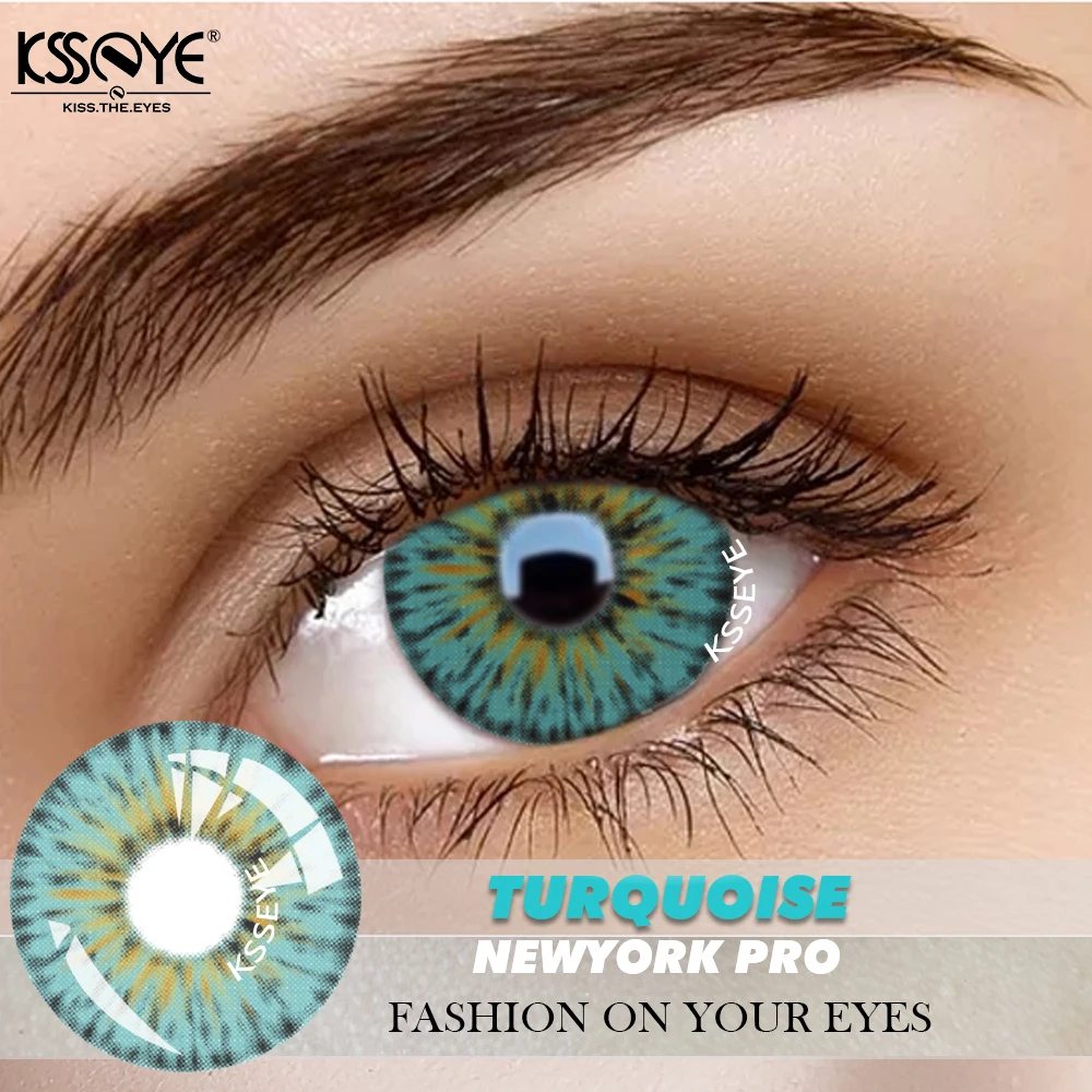 Moda de Estados Unidos-lentes de contacto para ojos, lentes de contacto para ojos de Nueva York PRO Seriess, 5 tonos, cubierta de 100%, ojos profundos, ojo coloreado