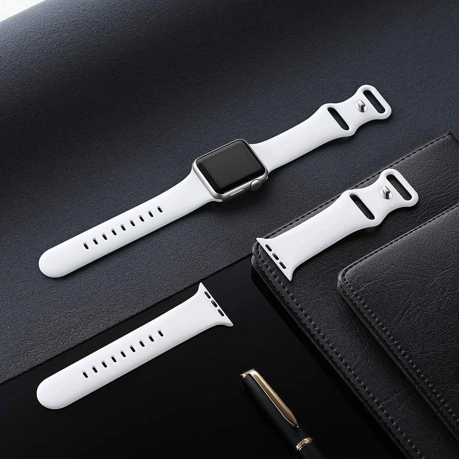 Silicone Strap For Apple Watch band 44mm 40mm 38mm 42mm 44 mm Rubber watchband smartwatch correa bracelet iWatch 3 4 5 6 se band