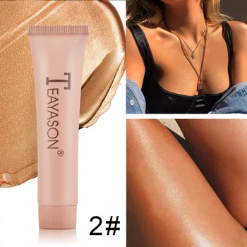 

1 PCS Bronzer Highlighter Liquid Face Shimmer Long-lasting Brighten Glow Face Glow Highlighter Makeup Face Cosmetic EGVM02