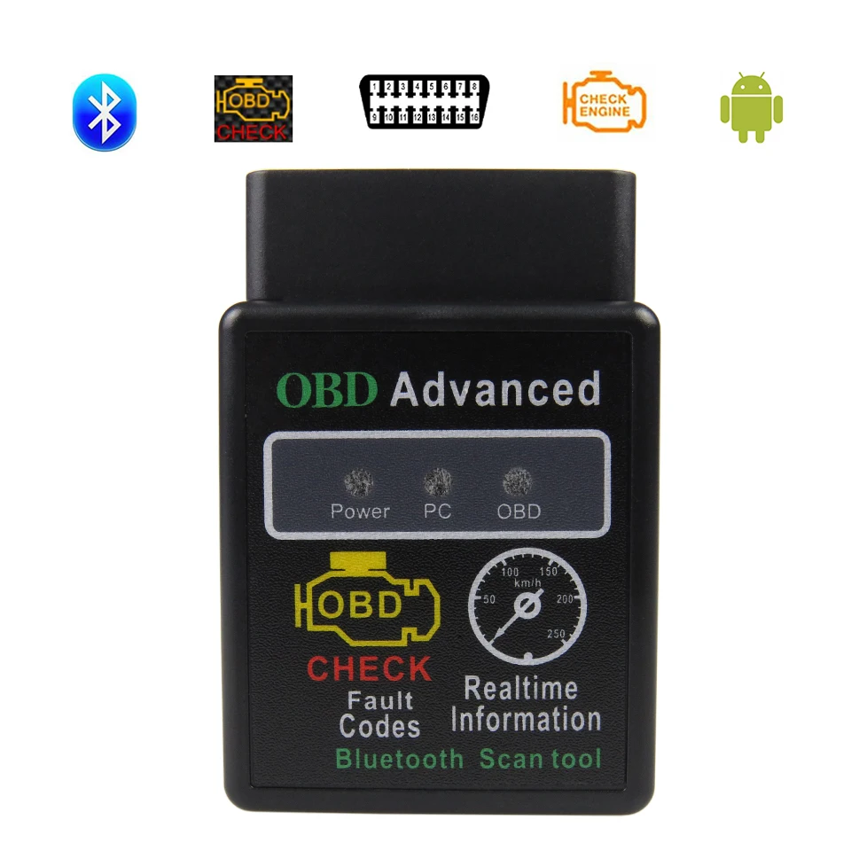 Автомобильный диагностический сканер V1.5 Elm327 Bluetooth OBD2 для Android ELM 327 в 1 5 OBDII OBD 2