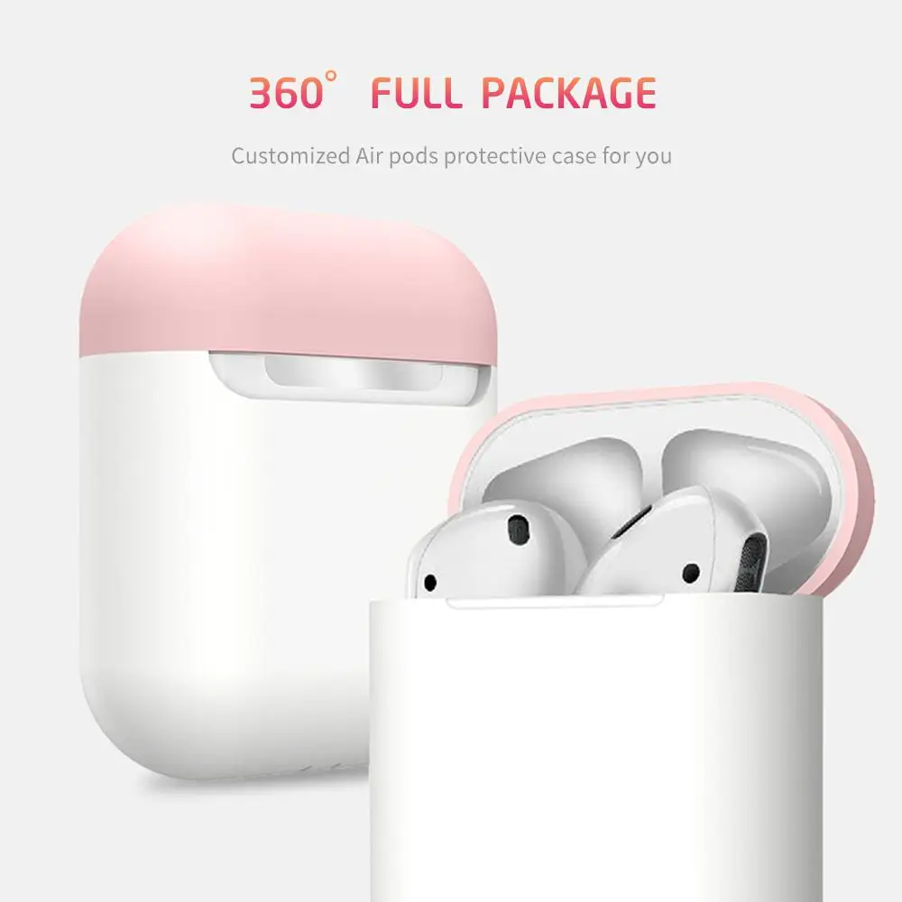 3 Color Cover Silicone Earphone Case For AirPods Protective Skin Accessories for Apple Airpods Charging Box | Электроника