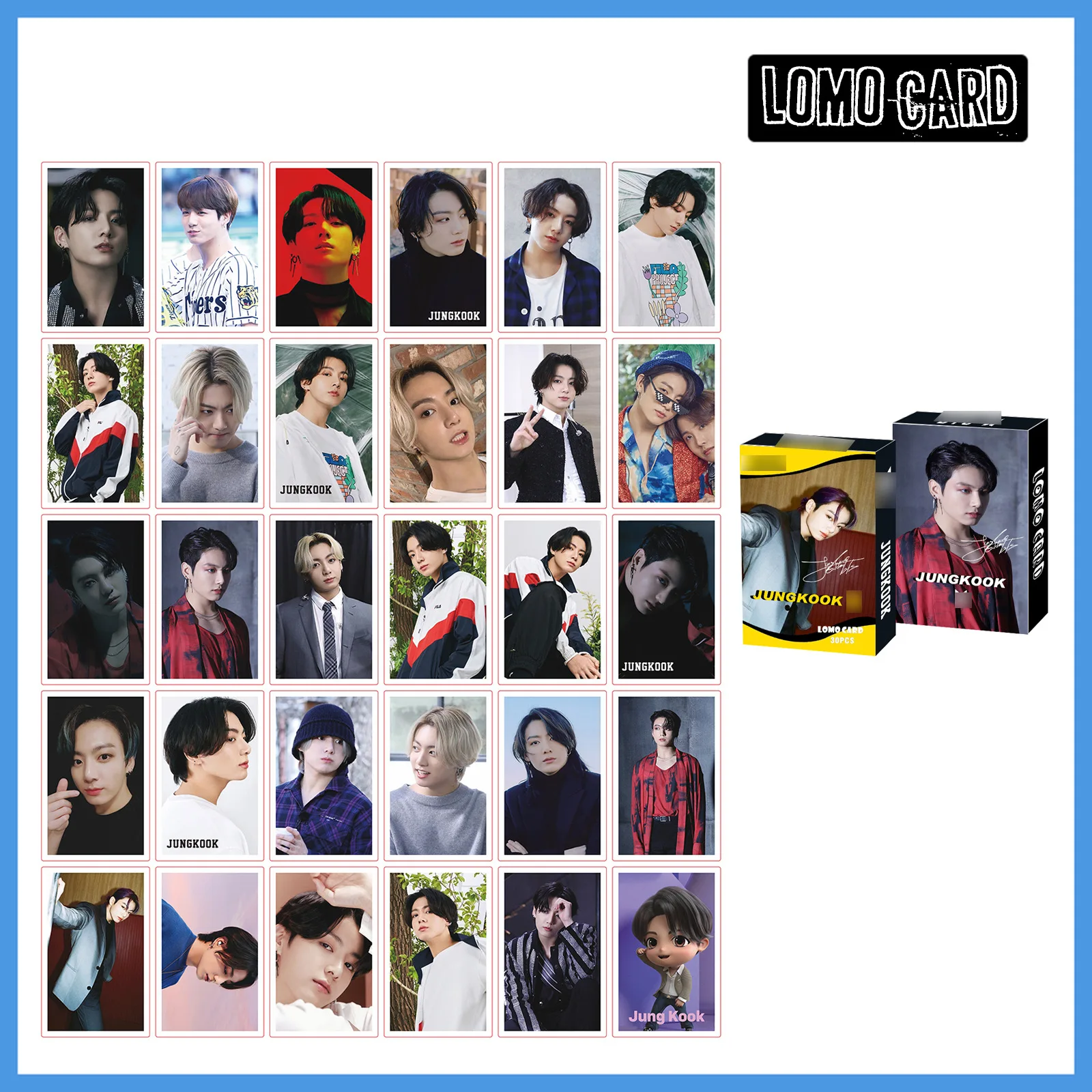30pcs/box Kpop Stray Kids Lomo Card Set Photocard Photo Print Album Photocard Korean Fashion Cute Boys Poster Picture Fans Gifts