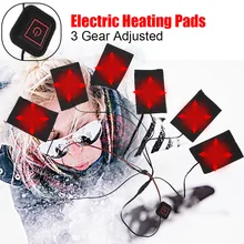 Горячая USB Заряженная одежда грелка Электрический нагревательный лист с шестерней Регулируемая температура грелка для жилета куртки