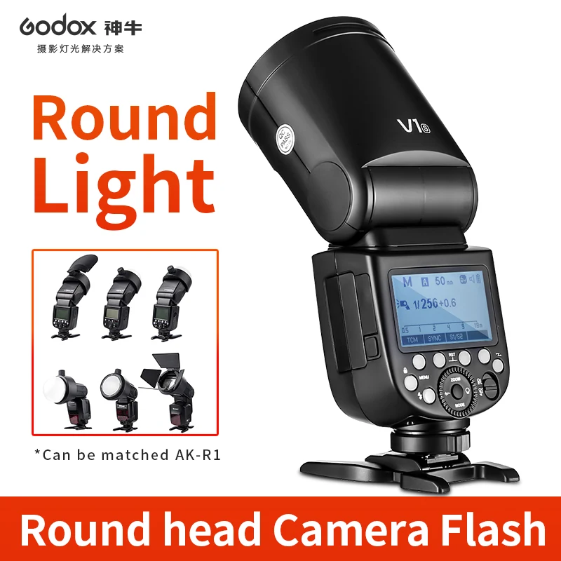 Godox UK Godox V1 V1O TTL HSS 1/8000s Round Head flash Speedlite Flash For Olympus 