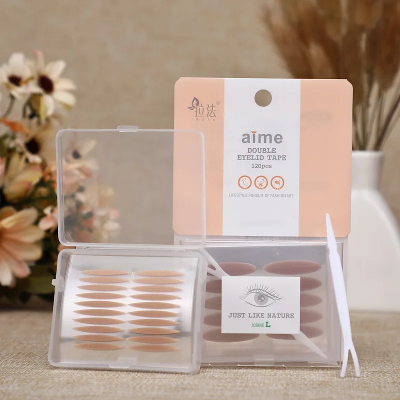 

120pcs Fashion Eye Makeup Double Eyelid Sticker Invisible Eye Patch Net Shaped Easy Makeup Eye Patch Basic Makeup Tool