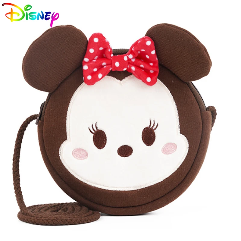 Disney Girls Winnie The Pooh Shoulder Bags For Baby Kids Circular Mickey Minnie Mouse Crossbody Bags Boys Daisy Piglet Packages