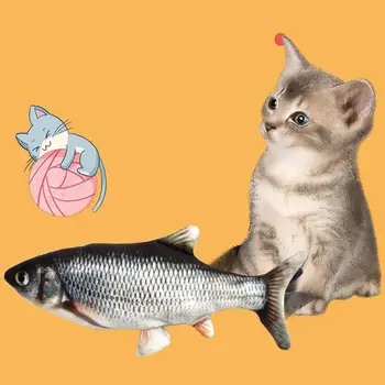 

30CM Electronic Pet Cat Toy Electric USB Charging Simulation Fish Toys for Dog Cat Chewing Playing Biting Supplies Dropshiping
