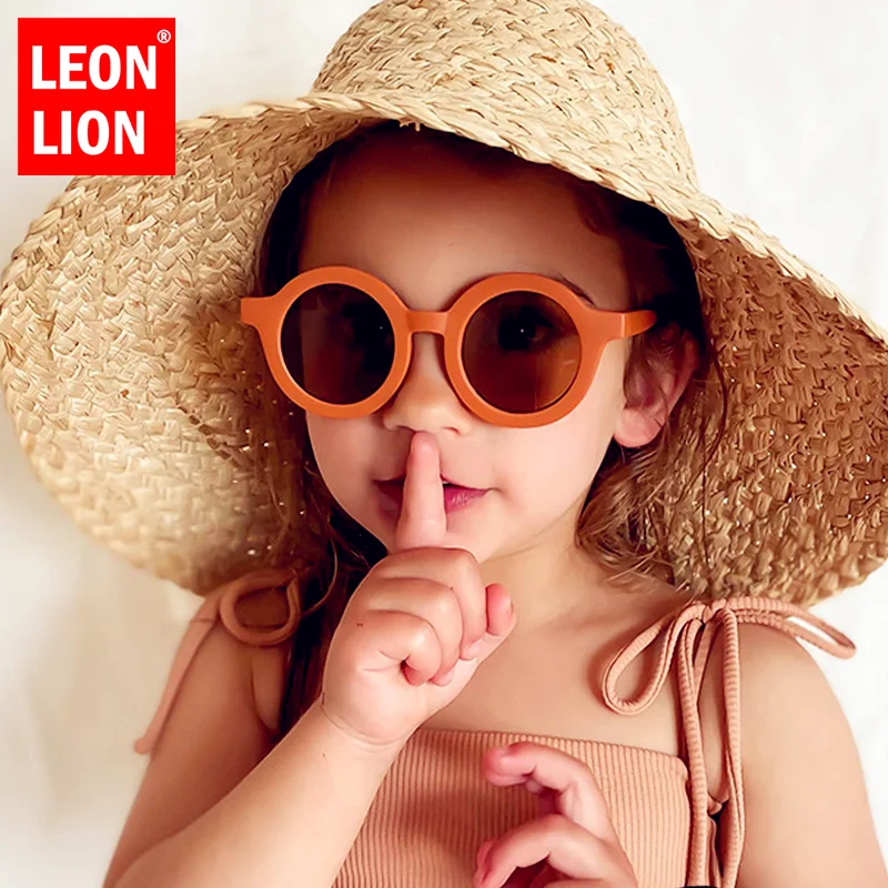 LeonLion 2021 круглый Детская Солнцезащитные очки для женщин и девочек Футболки с