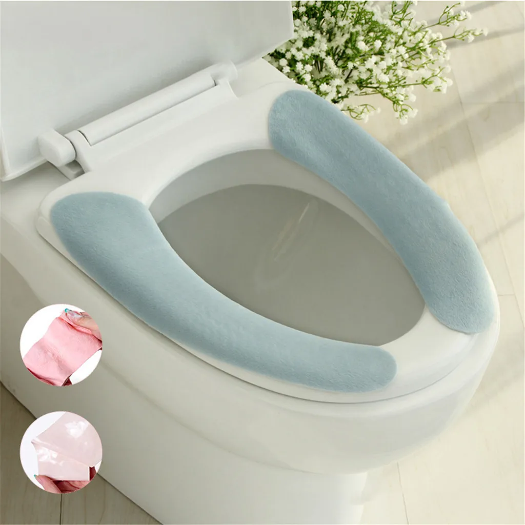 Bathroom Toilet Seat Closestool Washable Soft Warmer Mat Cover Pad Cushion Dropshipping tool festival Accessories home winter | Дом и сад