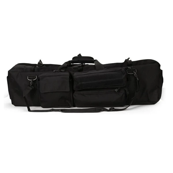 100 см тактическое двойное ружье сумка с плечевым ремнем для M249 военный страйкбол ящик для пневматической винтовки сумка Защита охотничья сумка - Цвет: Черный цвет