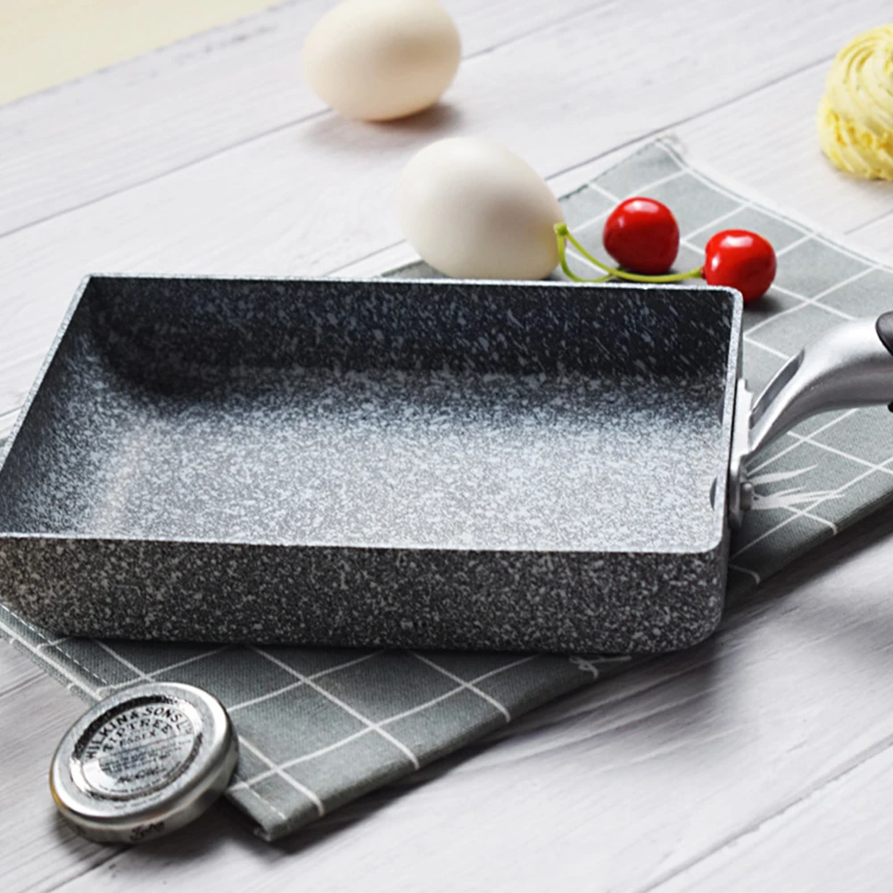 Для омлета на завтрак кастрюля инструмент японский стиль алюминиевый сплав маленькая сковорода тамагояки домашний Maifanite камень антипригарный