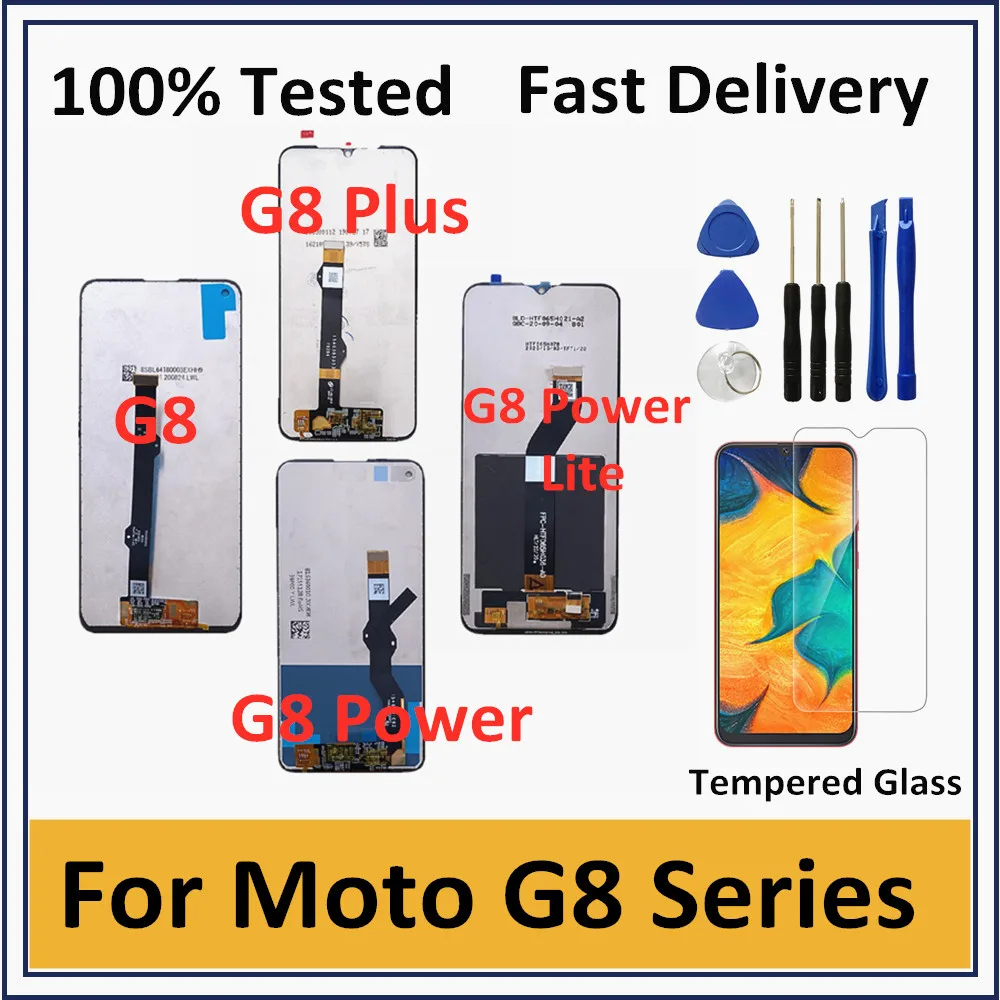 

Tested For Motorola G8 Power LCD Display G8 Power Lite Touch Screen Digitizer For Moto G8 G8 Plus LCD G8 Play Screen Replacement