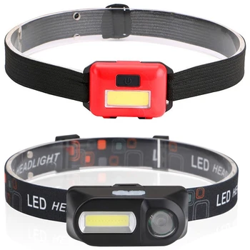 

1pcs Xpe Cob Led 6-Mode Headlight Head Light Lamp USB Rechargeable & 1pcs Cob Led Head Light Lamp Headlight 3 Modes Red