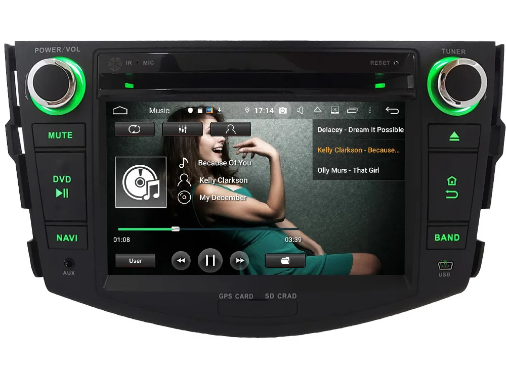 Klyde 4G WIFI Android 9 Octa Core 4GB RAM 64GB ROM DSP BT Car DVD Multimedia Player Radio GPS Glonass For Toyota RAV4 2006-2012