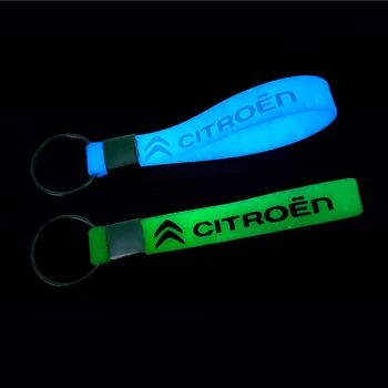 

Car Styling car Emblem Luminous key ring Case For Citroen C1 C3 C4 C5 Xsara Grand Picasso Accessories