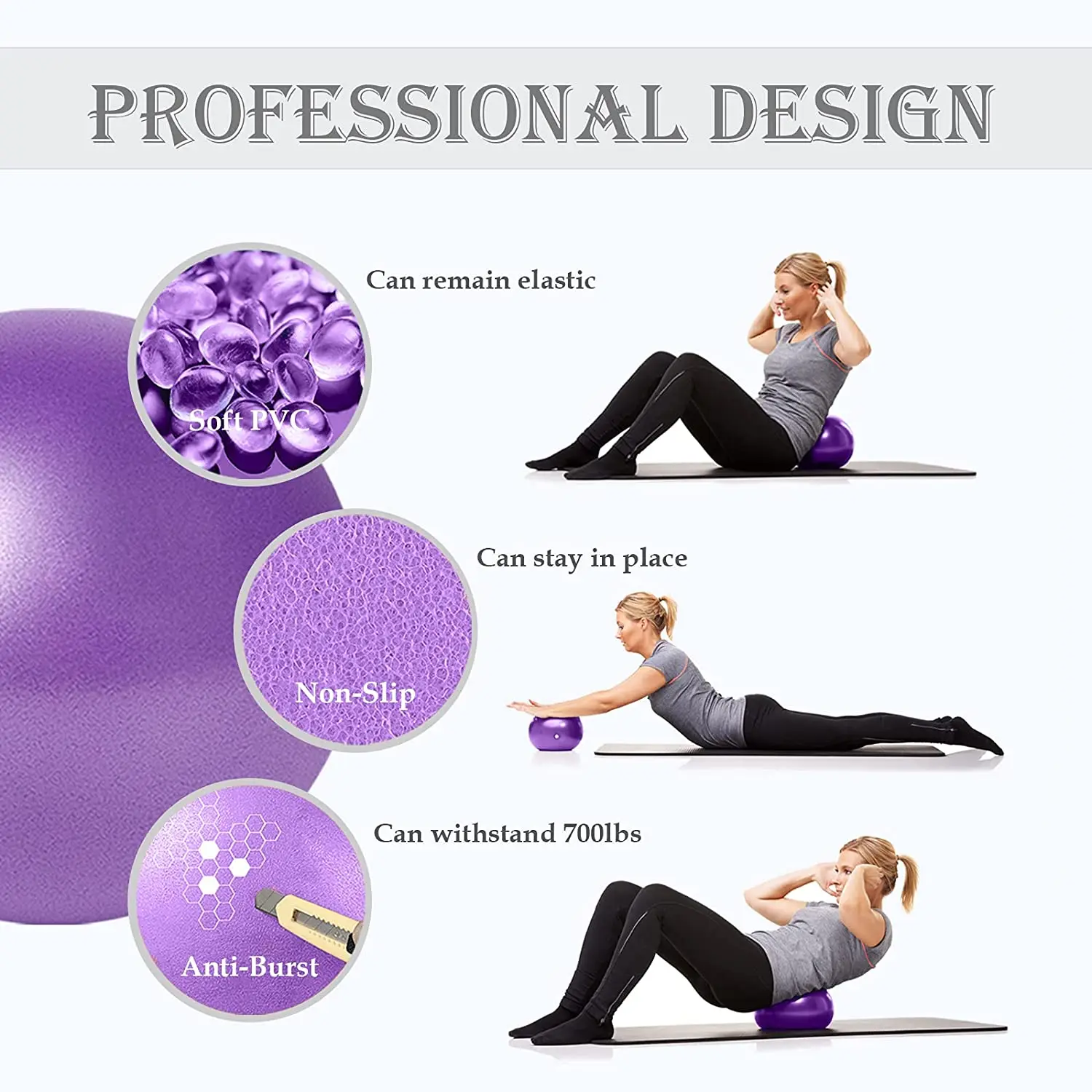 25cm Yoga Ball Thickening Gymnastics Fitness Ball Pilates accesorios para  yoga y pilates - AliExpress