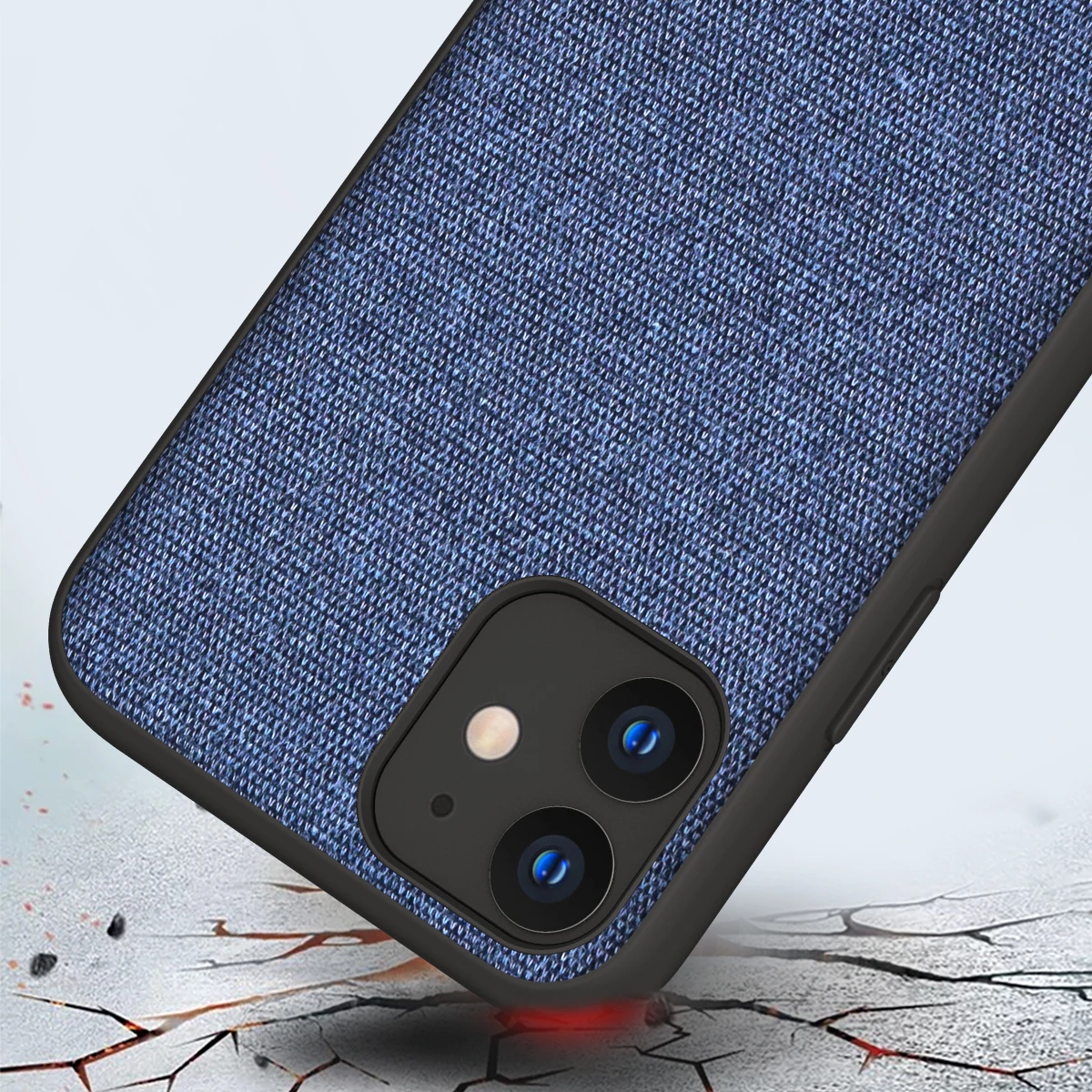 For iphone X XR XS Max 7 8 6 6s Plus Ultra Shockproof Back Cover Cloth Fabric Silicone Soft Edge Protect Case   For 11 Pro Max