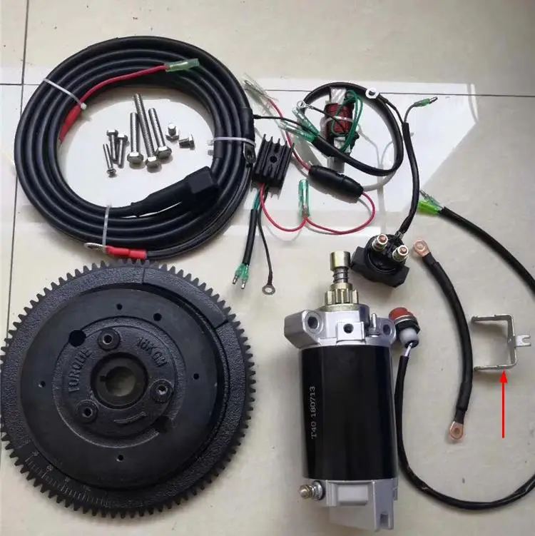Электростартовый комплект E40 Для YAMAHA PARSUN HIDEA POWERTEC PIONEER T40 MIKATSU M40 2T 40HP 703CC, стартер, двигатель зажигания Электростартовый комплект E40 Для YAMAHA PARSUN HIDEA POWERTEC PIONEER T40 MIKATSU M40 2T 40HP 703CC, стартер, двигатель зажигания
