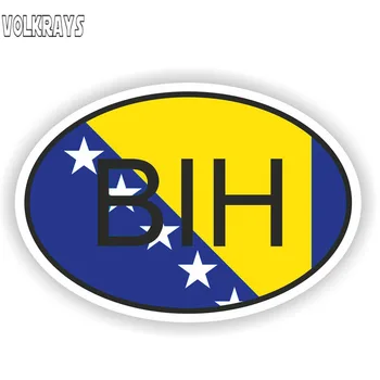 

Volkrays Personality Car Sticker Bih Bosnia Country Code Accessories Waterproof Cover Scratches Sunscreen Vinyl Decal,5cm*9cm