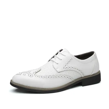 

Men Fashion Shoes Classic Summer Breathable Leather Shoes Elastic Sewing Limited Edition Italy Brogue Dress Shoes