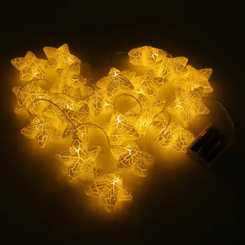 

20LED Curtain LED String Light Cracked star decorative light string 3M Star Christmas Party Window Outdoor Decoration Light