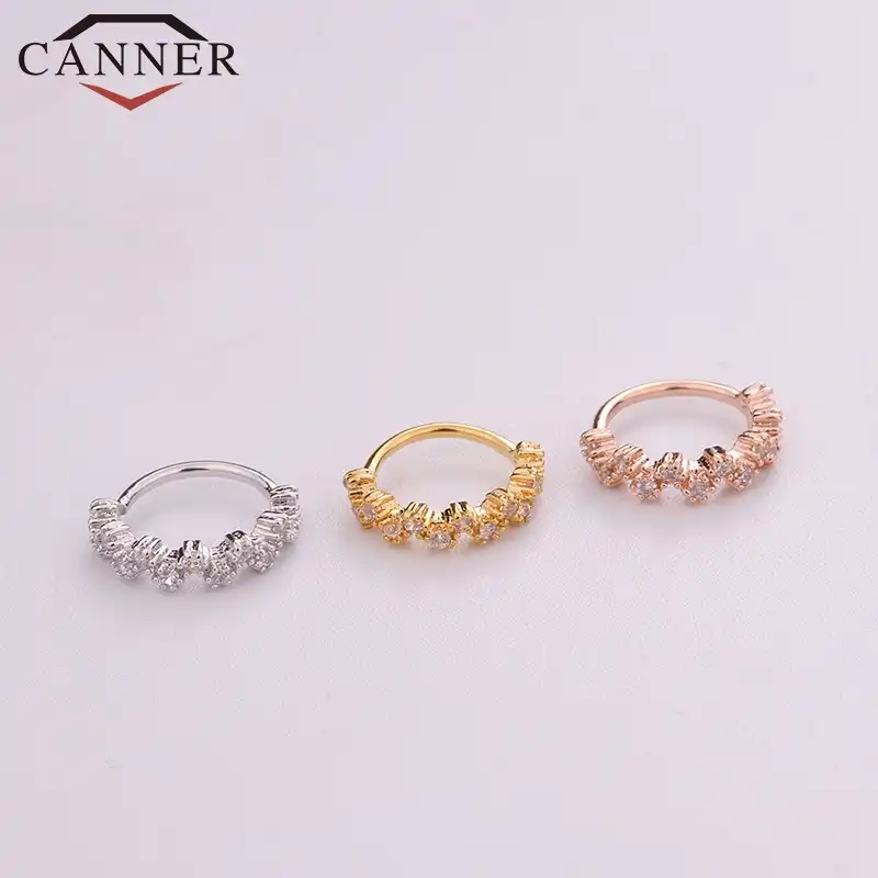 2019 Новый 1 шт. серебряный и золотой камень CZ спиральный для хряща серьги-кольца Tragus Rook Snug украшения для ушного пирсинга склад