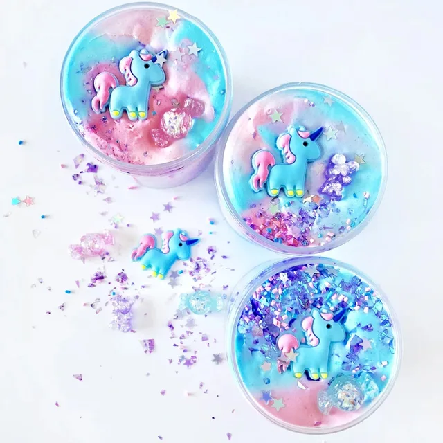 60ml Unicorn Puff Slime Plastic Clay Light Clay Colorful Modeling Polymer Clay Sand Fluffy Light Plasticine Gum For Handmade Toy 3