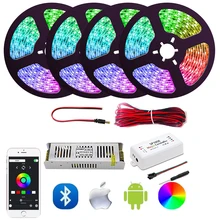 Dream Color LED Strip Lights with APP, WS2811 RGB Rope Lights Kit, sp105e Bluetooth Control Flexible Strip Lighting for Home set