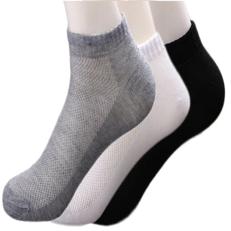 

3Pair/Lot Solid Mesh Men's Socks Invisible Ankle Socks Men Summer Breathable Thin Male Boat Socks