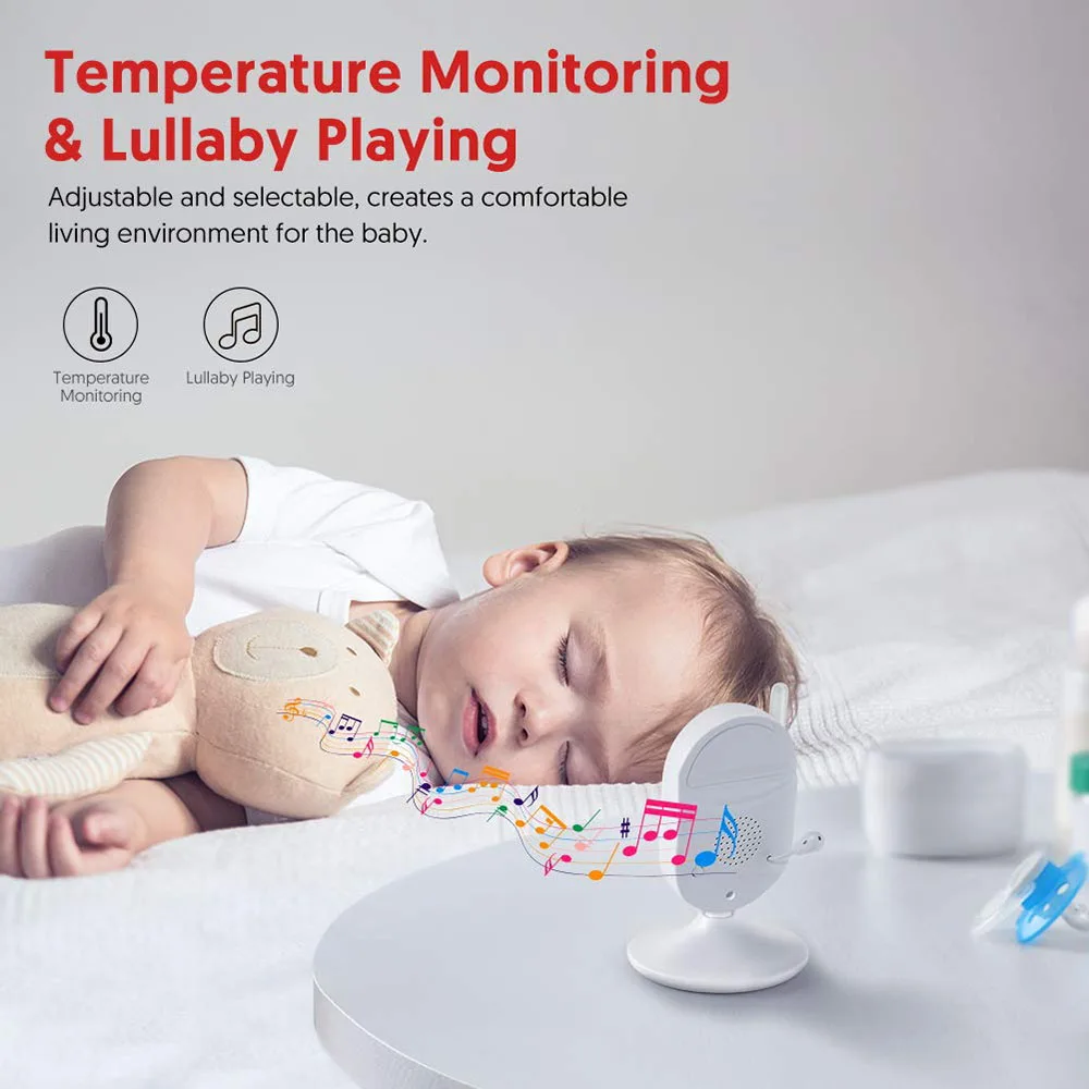 Беспроводной видеоняни и радионяни, 3,5 дюймов, монитор для сна, детский монитор для разговора, Wi-Fi, монитор для младенцев, ИК-контроль температуры с колыбельной