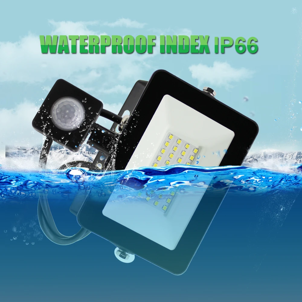 

PIR Motion sensor light AC220 10W 20W 30W 50W 100w 150w 200w garden search Wall lamp led flood light outdoor projector Landscape