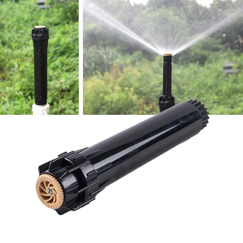 1/2" Adjustable Plastic Pop up Sprinklers 25-360 degree Irrigation Lawn Watering 