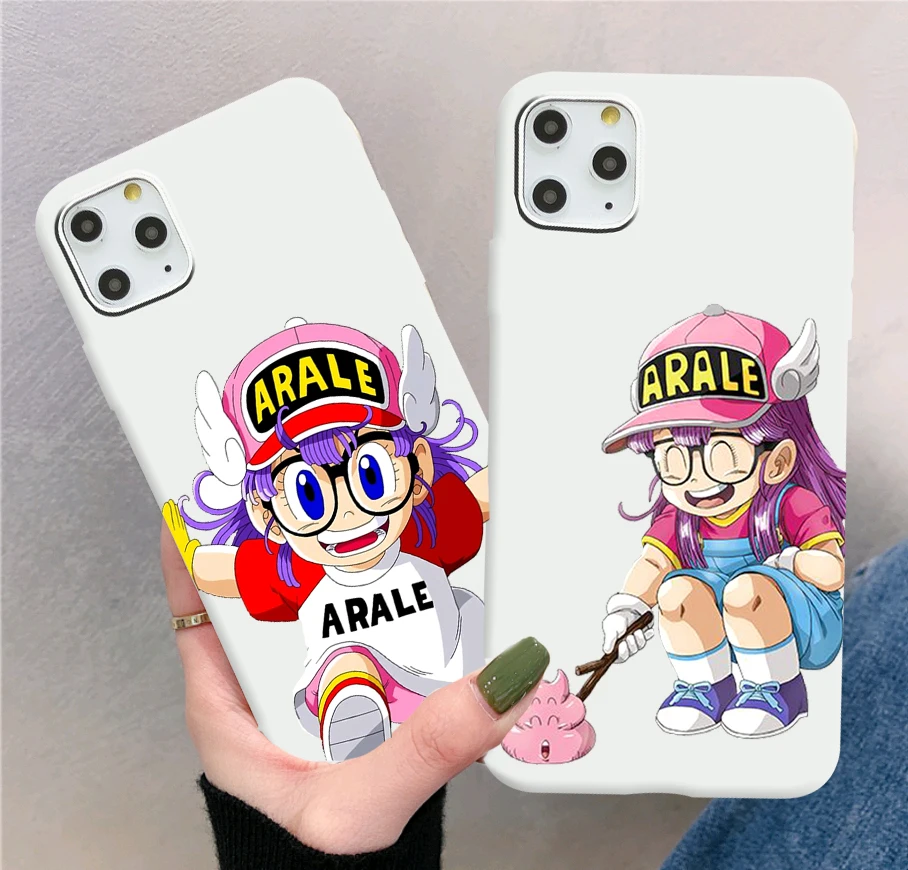 Japan anime cute Dr slump - Arale doll silicone cover For iPhone 11 12 Pro XS MAX XR X 7 8 6Plus SE 2021 Candy Phone Cove | Мобильные