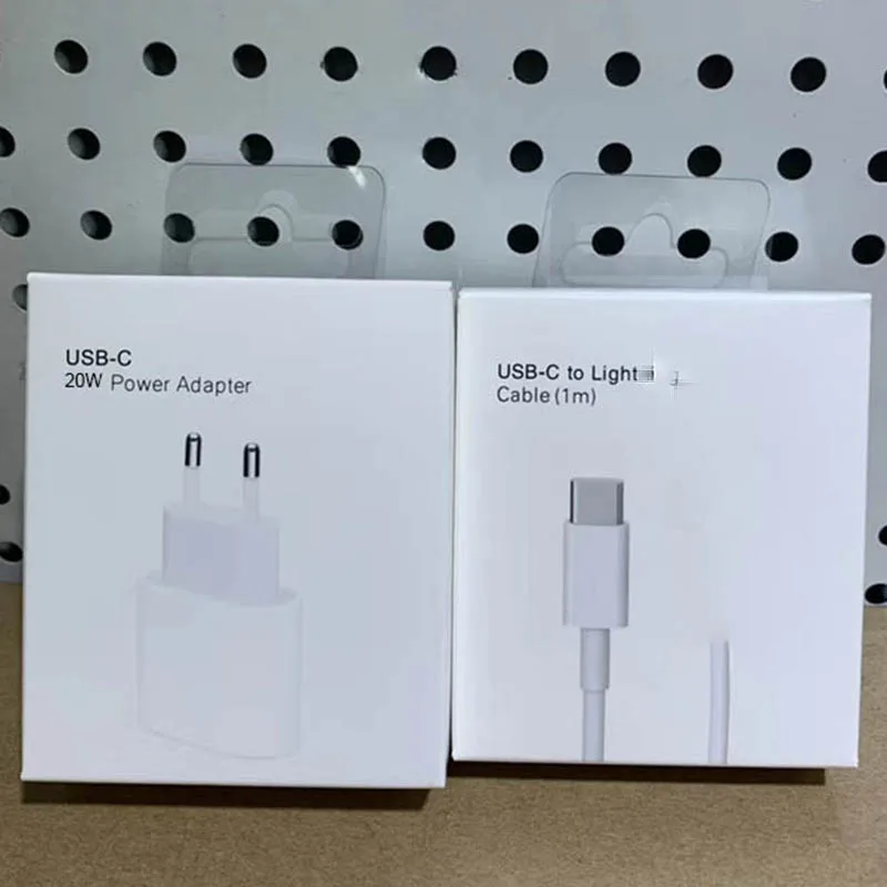 Original 20W For iphone 12 ChargerUSB C C2L Adapter Travel PD fast charger QC 3.0 Cable for iPhone 12 mini For iPhone 11 Huawei