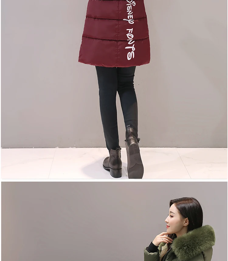 Новая модная женская зимняя куртка с меховым воротником, теплое Женское зимнее пальто с капюшоном, длинный пуховик, верхняя одежда