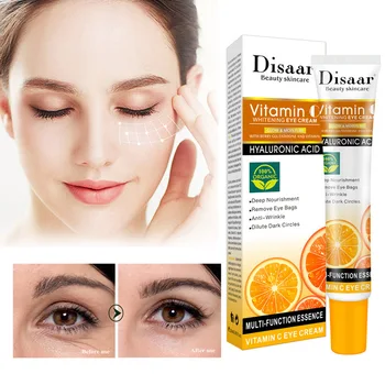 

Disaar Vitamin C Eye Cream Whitening Remove Dark Circles Eye Bags Fine Lines Deep Nourishing Anti-Wrinke Moisturizing Eye Serum