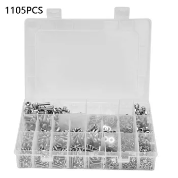 

Screw 1105Pcs Cross Screw Kit M3 M4 M5 Standard Pan Head Screw Washer Nut Assortment Plastic Screws