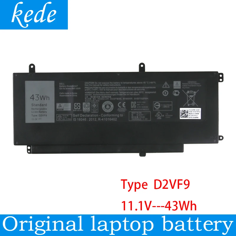 Kede Оригинальный аккумулятор для ноутбука D2VF9 Dell Inspiron 15 7547 A3 xr51 PXR51 планшет (11 1 V