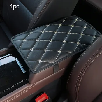 

SEAMETAL Leather Car Armrest Covers Auto Arm Rest Cushion Protector Universal Car Armrest Box Cover Waterproof Anti Slip Pad Mat