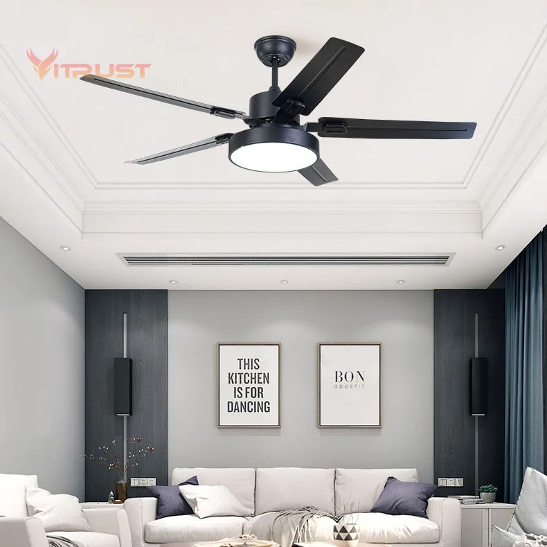 Nordic Ceiling Fan Light Simple Modern Home Bedroom Living Room