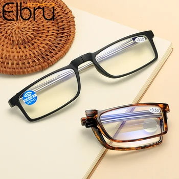 

Fashion Titanium Alloy Anti-blue Light Folding Reading Glasses Men Women Stainless Portable Presbyopia Glasses Diopter 1.0-4.0