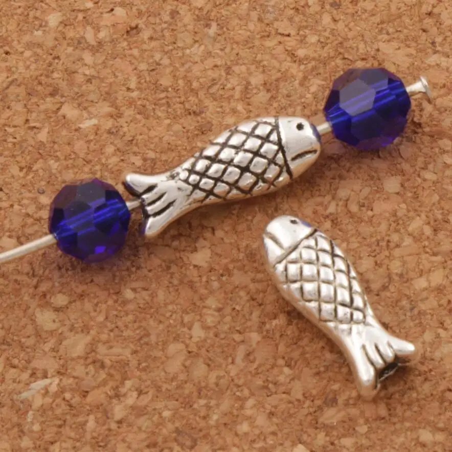

Fish Animal Charm Beads 14.9x5.4mm 200pcs Zinc Alloy Spacers Jewelry Findings L777