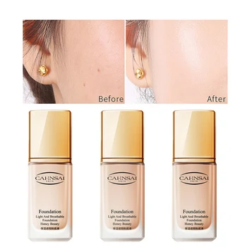 

Cover Freckle Dark Circles Liquid Foundation Soft Matte Long Wear Oil Control Foundation Concealer Whitening Makeup