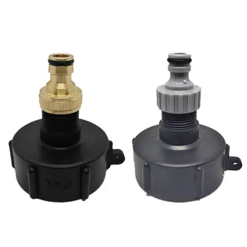 

Garden Hose Connector Water Hose Pipe 1000L IBC Ton Brass Valve Adapter Nozzle